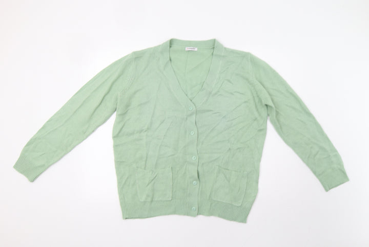 Damart Womens Green Cardigan Jumper Size M
