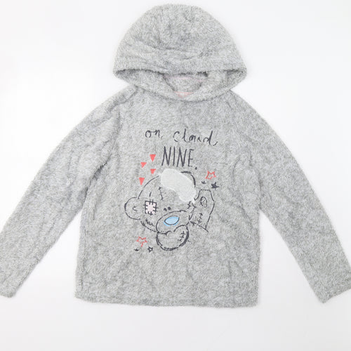 M&S Womens Grey   Pullover Hoodie Size 10  - Bear
