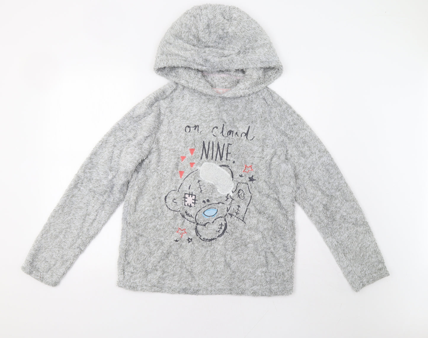 M&S Womens Grey   Pullover Hoodie Size 10  - Bear