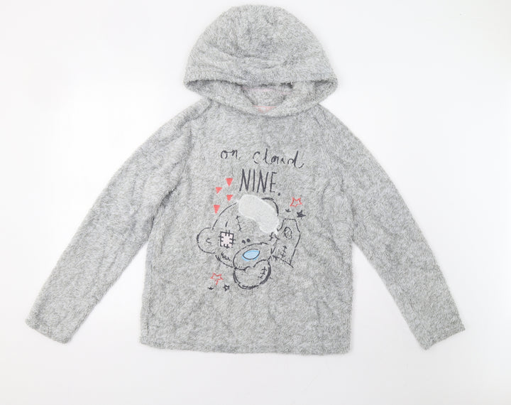 M&S Womens Grey   Pullover Hoodie Size 10  - Bear