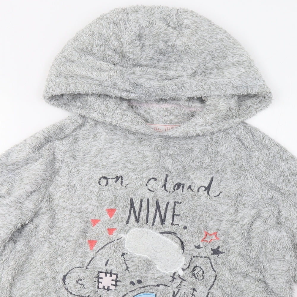 M&S Womens Grey   Pullover Hoodie Size 10  - Bear