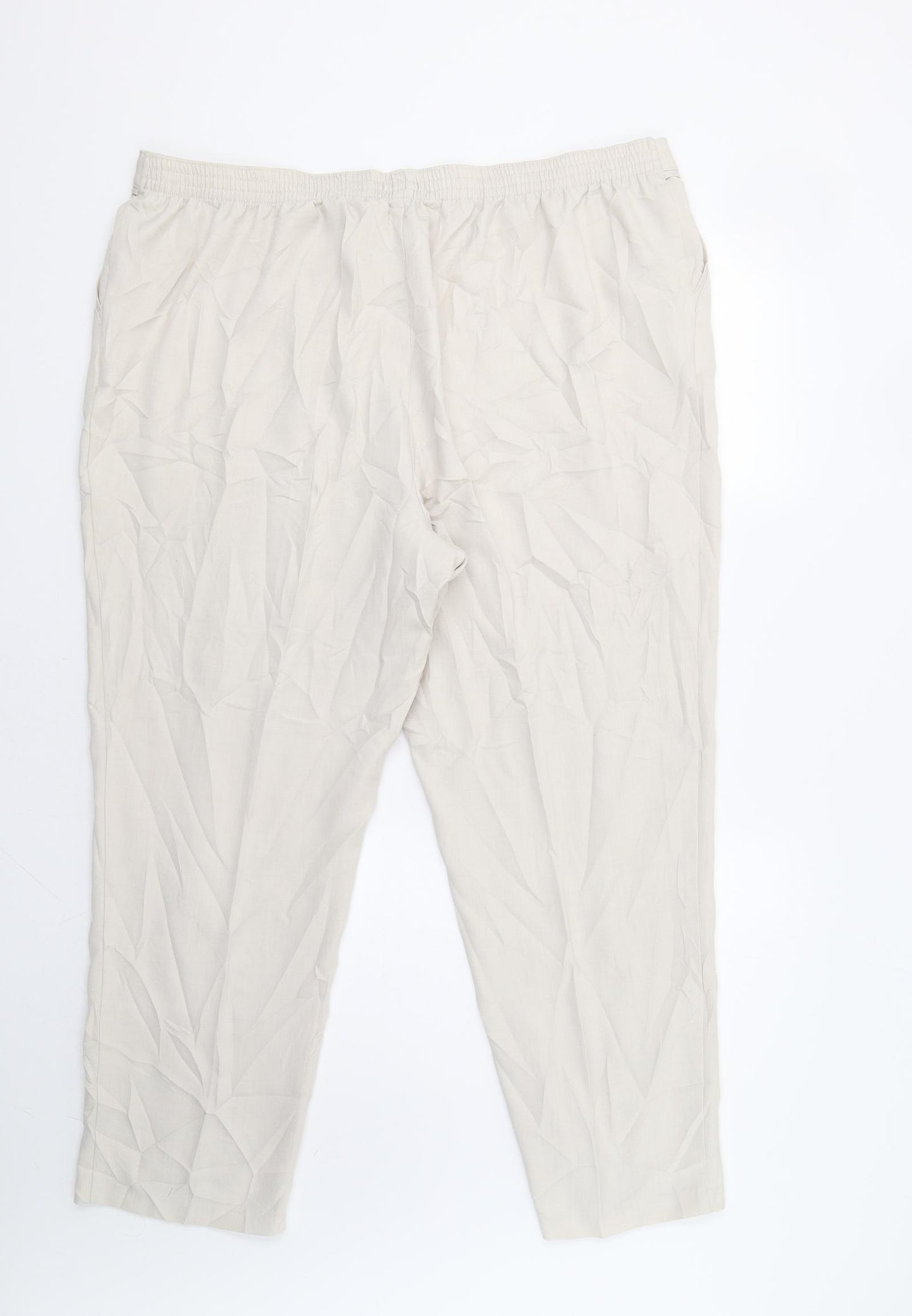M&S Womens Beige   Trousers  Size 22
