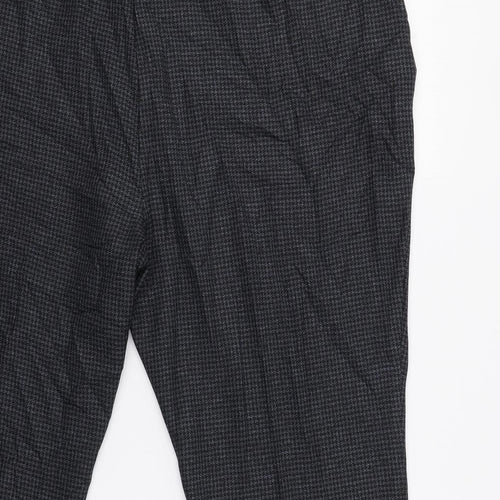 M&S Womens Blue Houndstooth  Dress Pants Trousers Size 24 L27 in