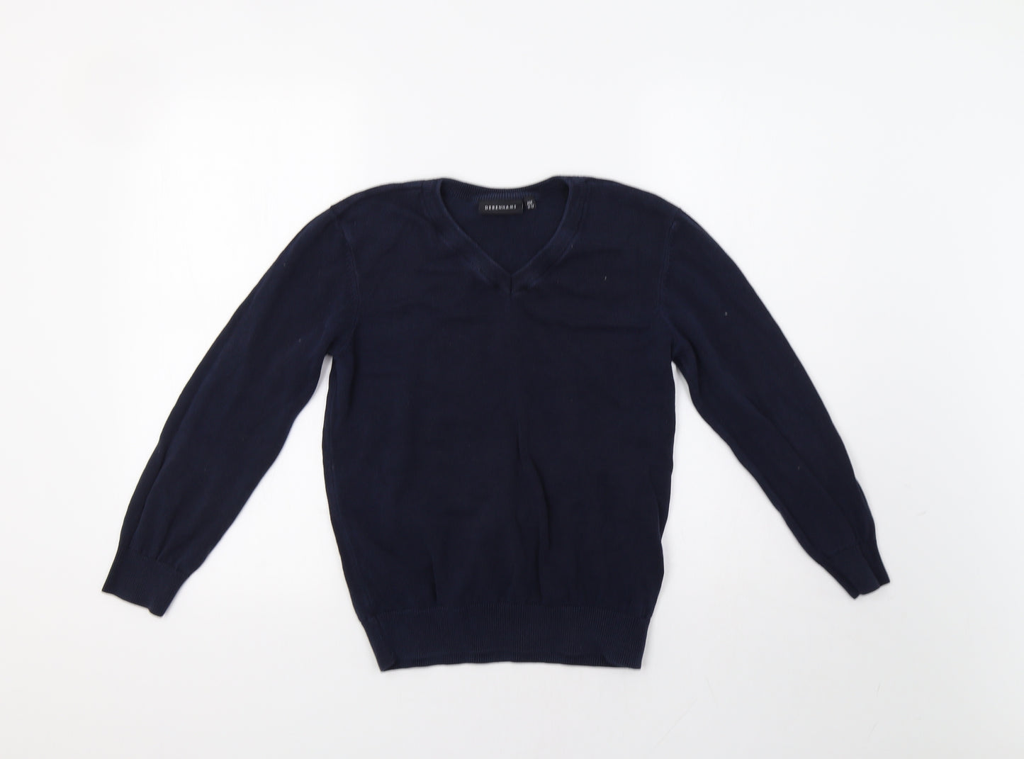 Debenhams Boys Blue   Henley Jumper Size 11-12 Years