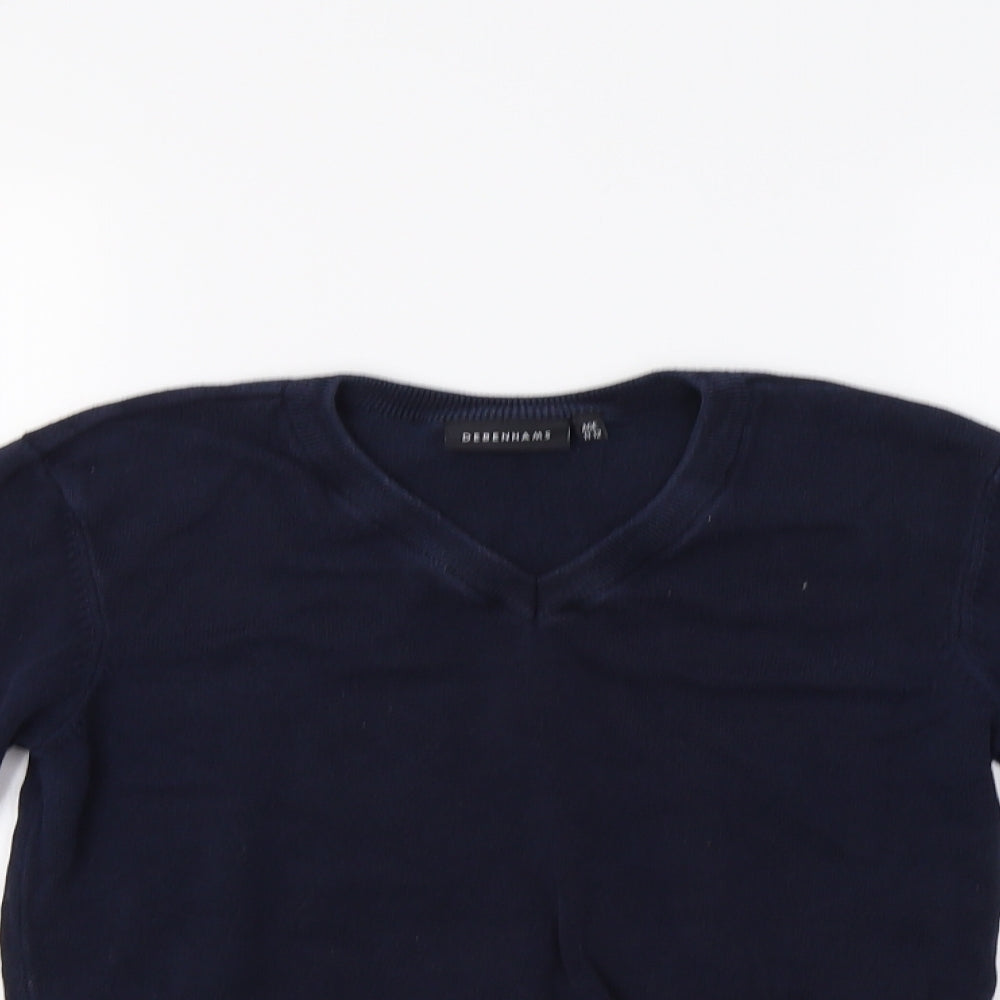 Debenhams Boys Blue   Henley Jumper Size 11-12 Years