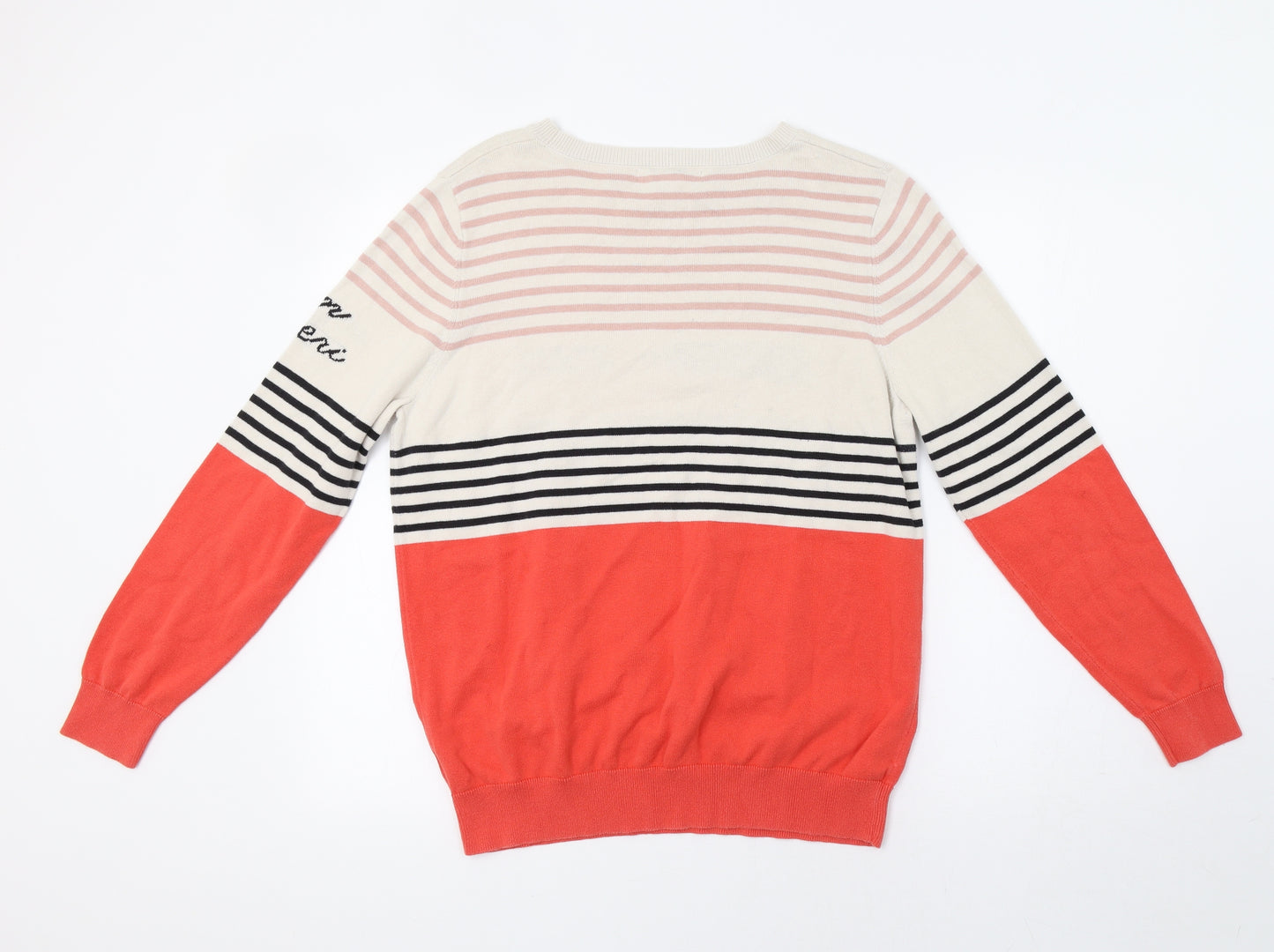 NEXT Womens Orange Striped  Shrug Jumper Size 16