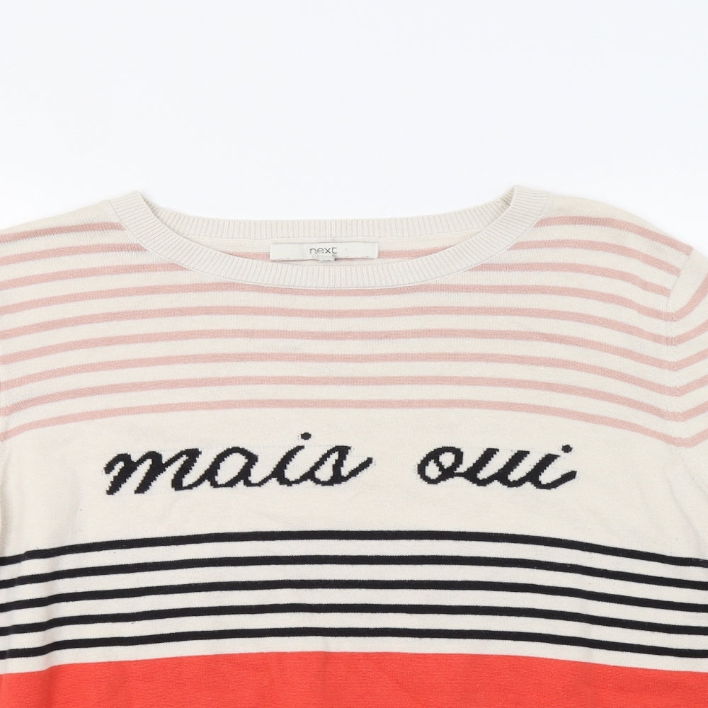 NEXT Womens Orange Striped  Shrug Jumper Size 16