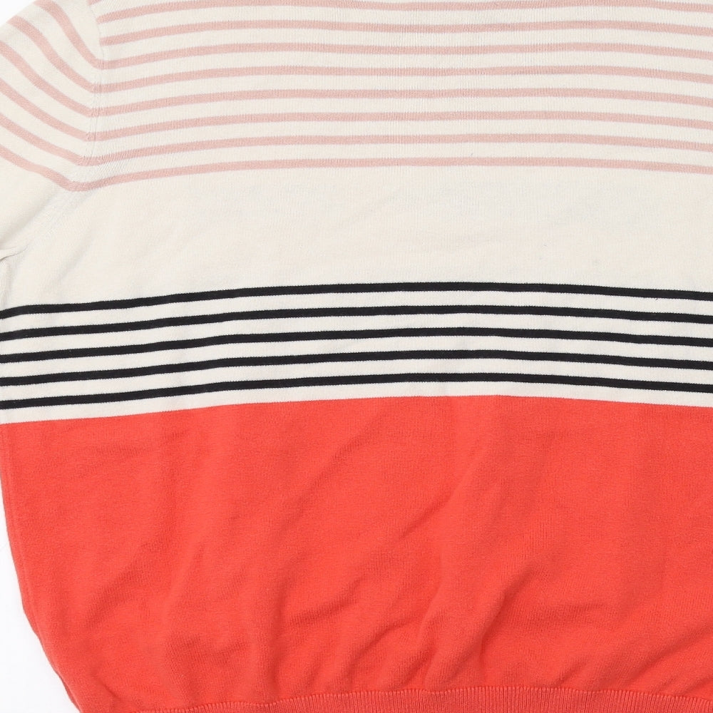 NEXT Womens Orange Striped  Shrug Jumper Size 16