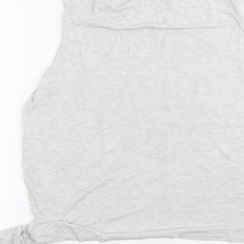 F&F Womens White Striped  Basic T-Shirt Size M
