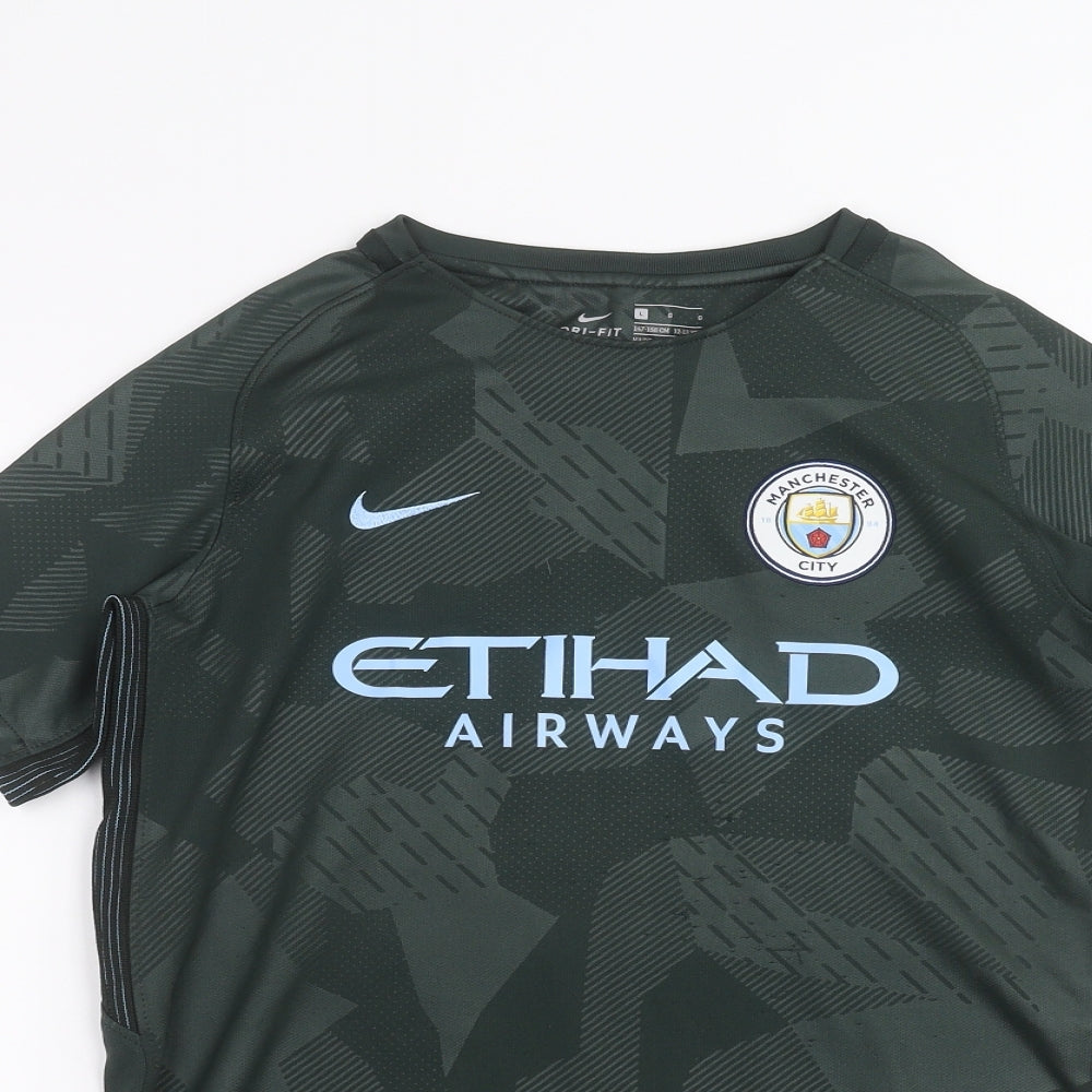 Nike Boys Green   Basic T-Shirt Size 12-13 Years  - Manchester City Football Club