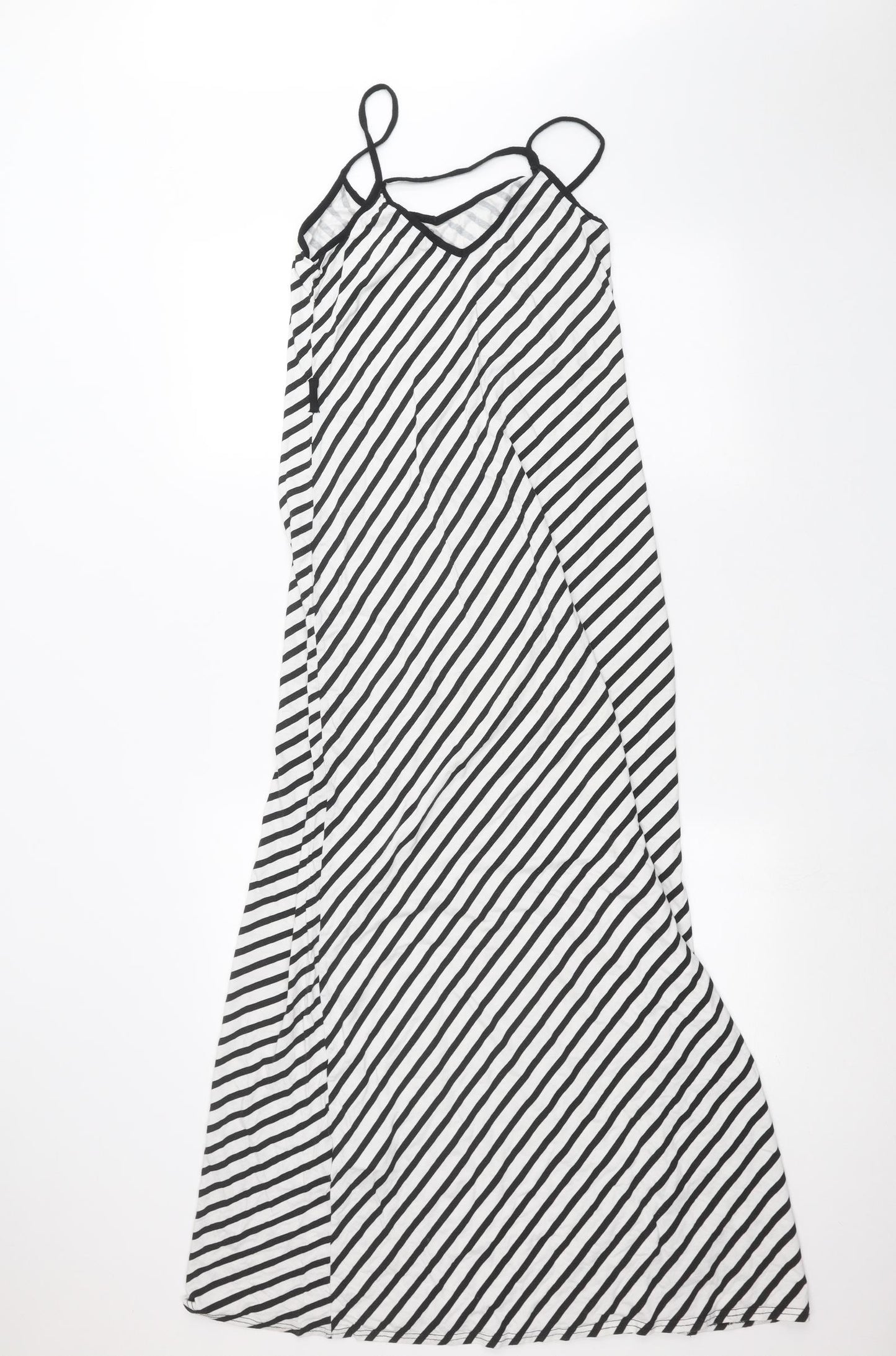 New Look Womens White Striped  A-Line  Size 14
