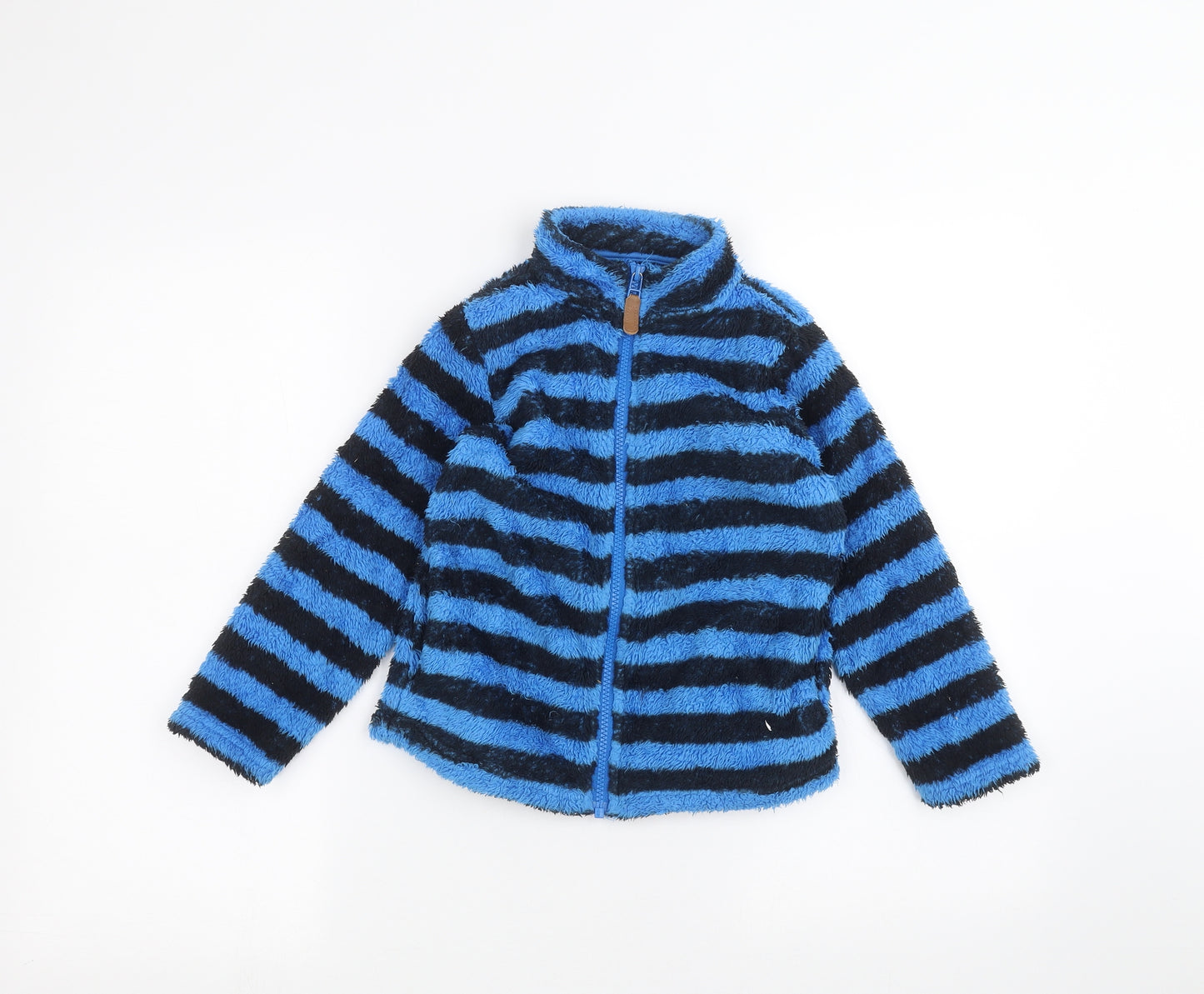 Crane Boys Blue Striped  Full Zip Jumper Size 5-6 Years