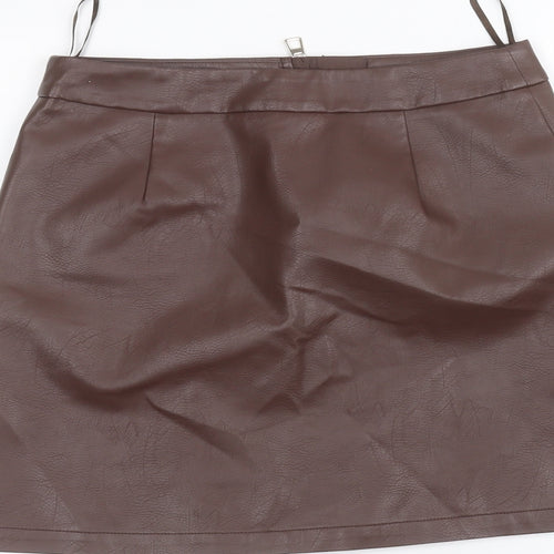 F&F Womens Brown   Mini Skirt Size 8