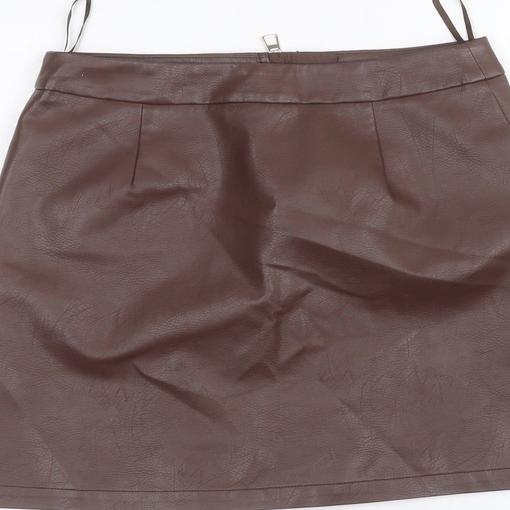 F&F Womens Brown   Mini Skirt Size 8