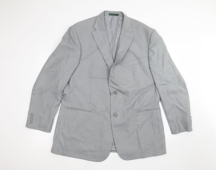 GREENWOODS Mens Grey Jacket Suit Jacket Size 46