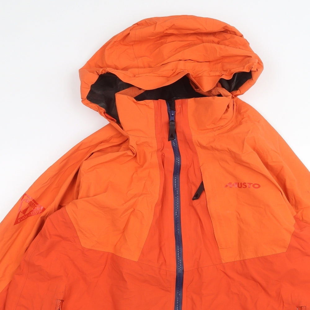 MUSTO Mens Orange   Rain Coat Coat Size L