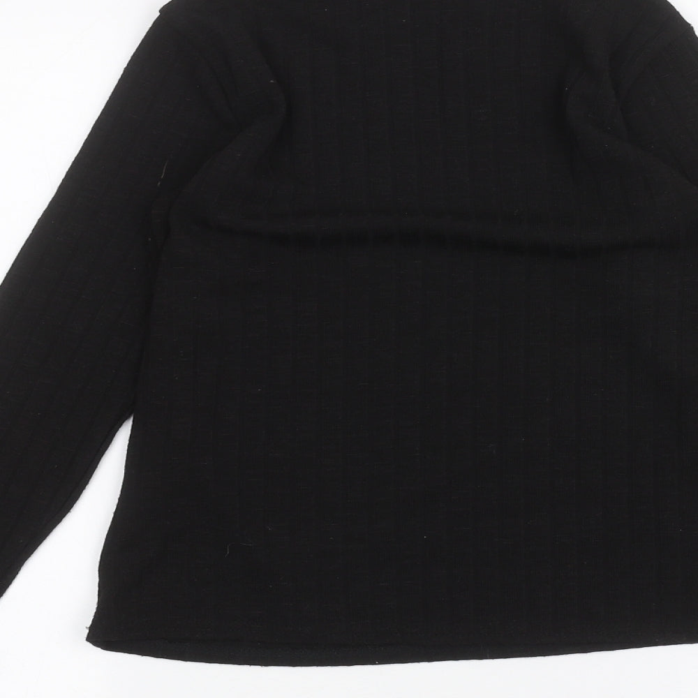 Nutmeg Womens Black   Basic T-Shirt Size 8