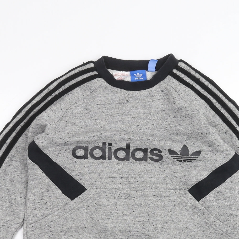 adidas Boys Grey   Pullover Jumper Size 11-12 Years