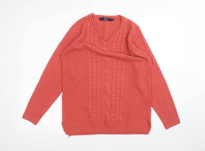 EWM Womens Pink Pullover Jumper Size S