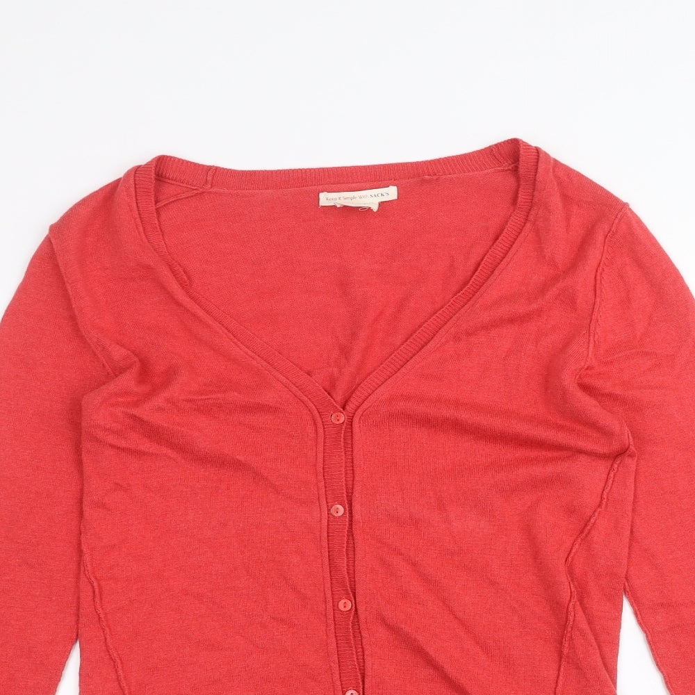simple life Womens Red   Cardigan Jumper Size XS