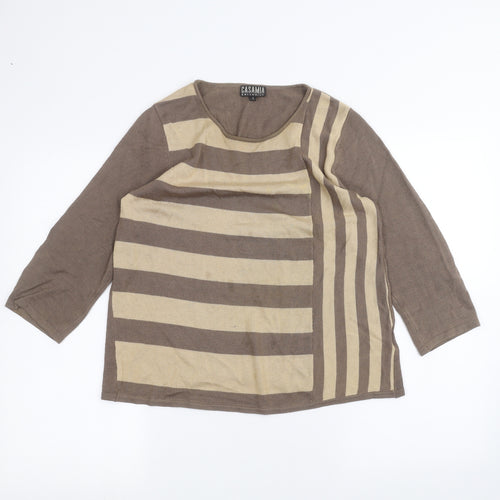 Casamia Womens Brown   Basic T-Shirt Size S