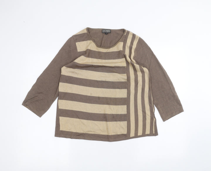 Casamia Womens Brown   Basic T-Shirt Size S