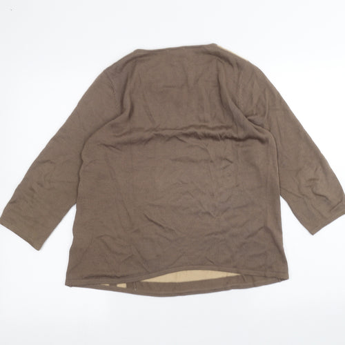 Casamia Womens Brown   Basic T-Shirt Size S