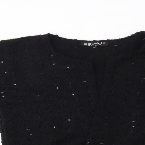 Select Womens Black   Cardigan Jumper Size 12