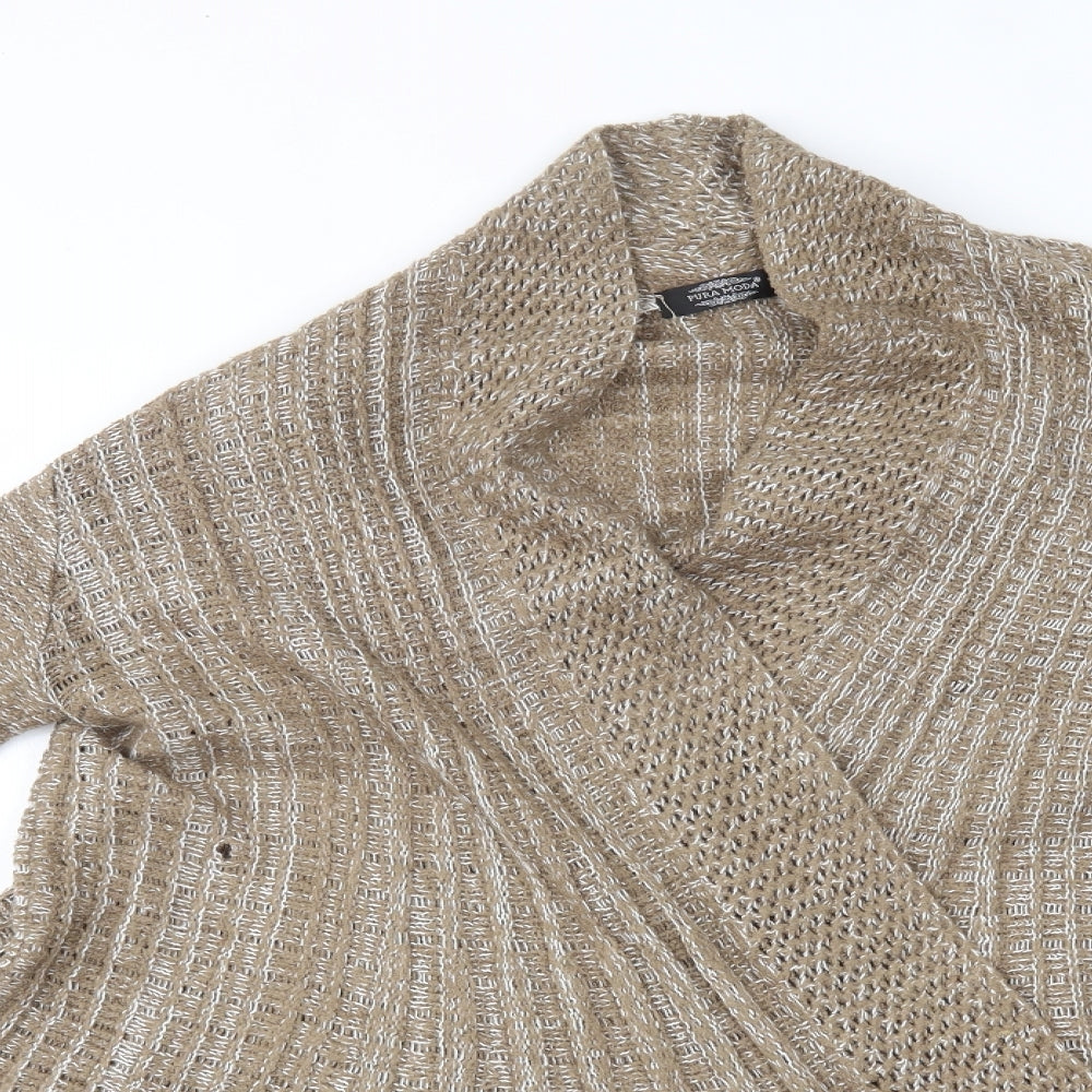 pura moda Womens Brown   Cardigan Jumper Size L