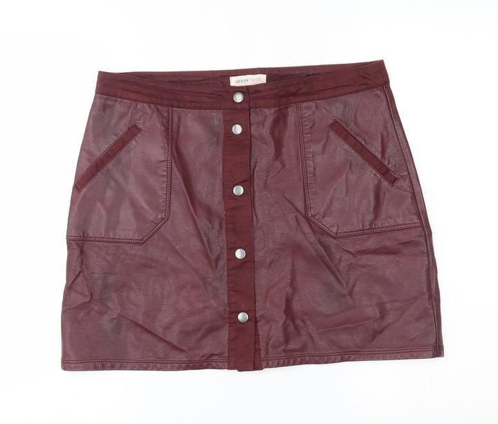 urban bliss Womens Red A-Line Skirt Size 14