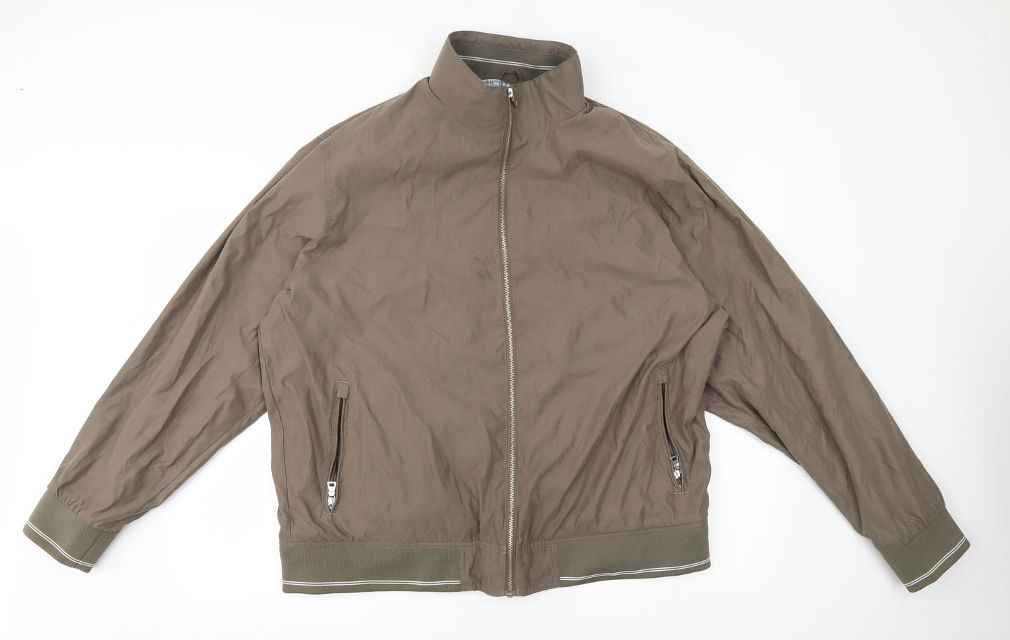 M&S Mens Brown   Bomber Jacket Jacket Size 2XL