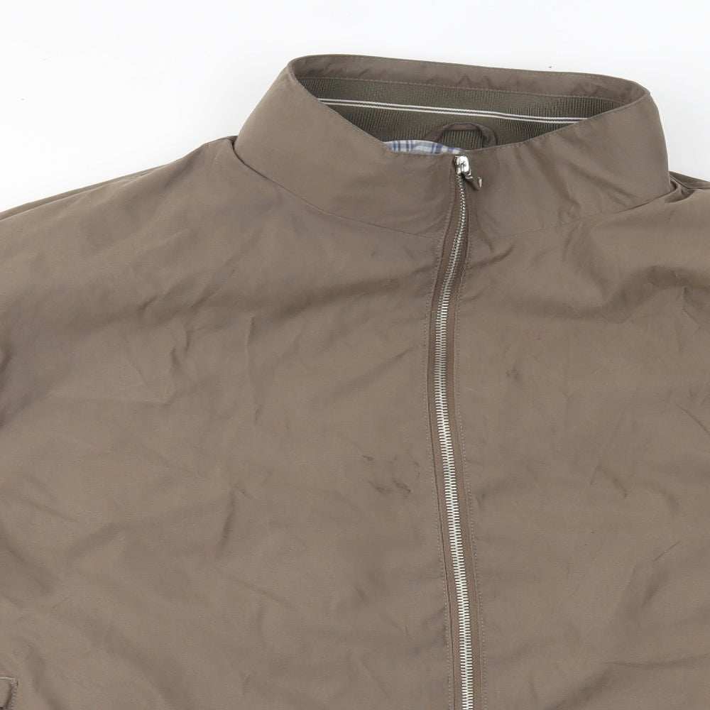 M&S Mens Brown   Bomber Jacket Jacket Size 2XL