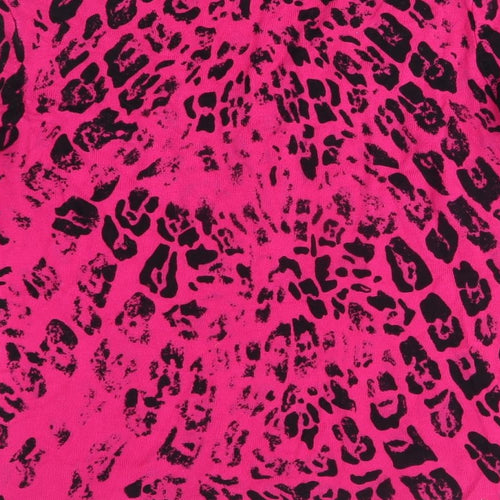 sky designs Womens Pink Animal Print  Pullover Jumper Size 2