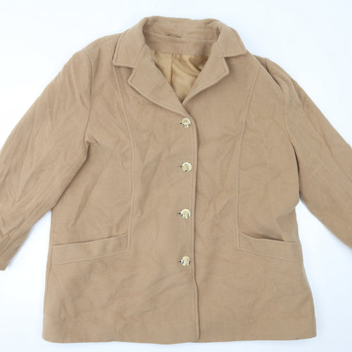 Preworn Womens Beige   Overcoat Coat One Size
