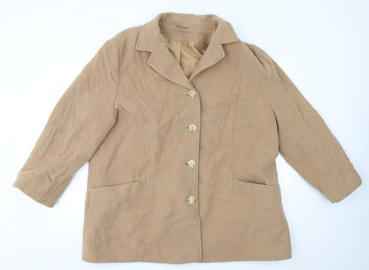 Preworn Womens Beige Overcoat Coat One Size