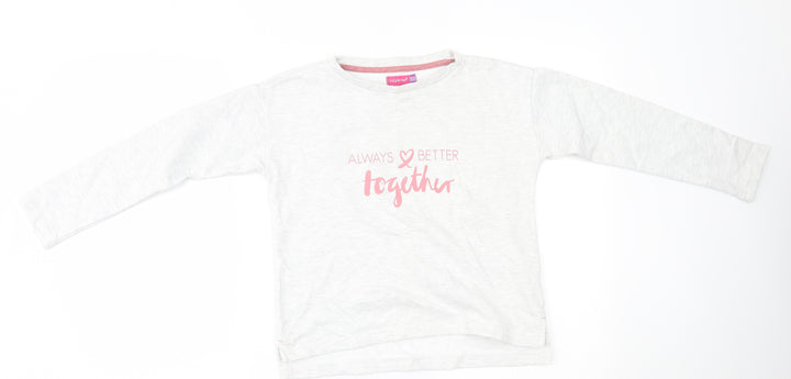Lily & dan Girls Grey Pullover Jumper Size 10-11 Years