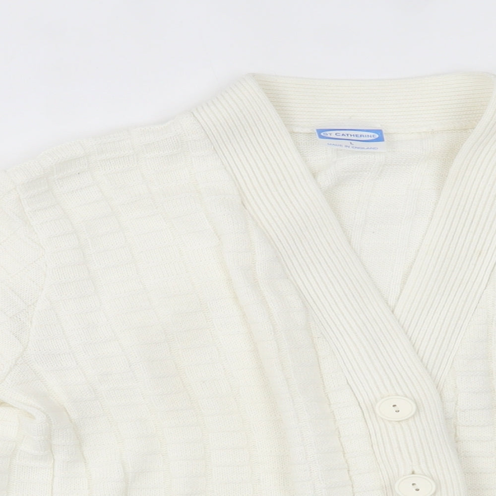 St Catherine Womens Ivory   Cardigan Jumper Size L