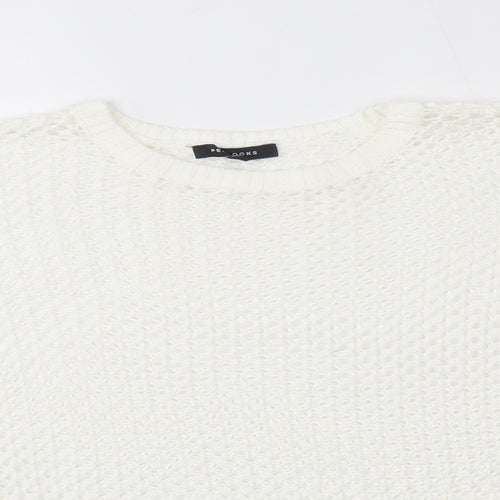 Peacocks Womens White   Pullover Jumper Size S