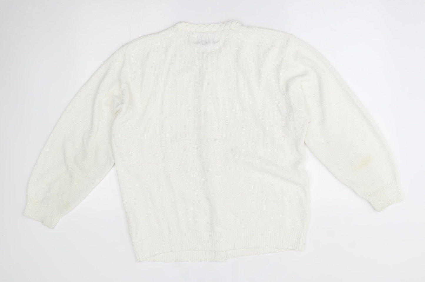 nuggets Womens White   Cardigan Jumper Size M