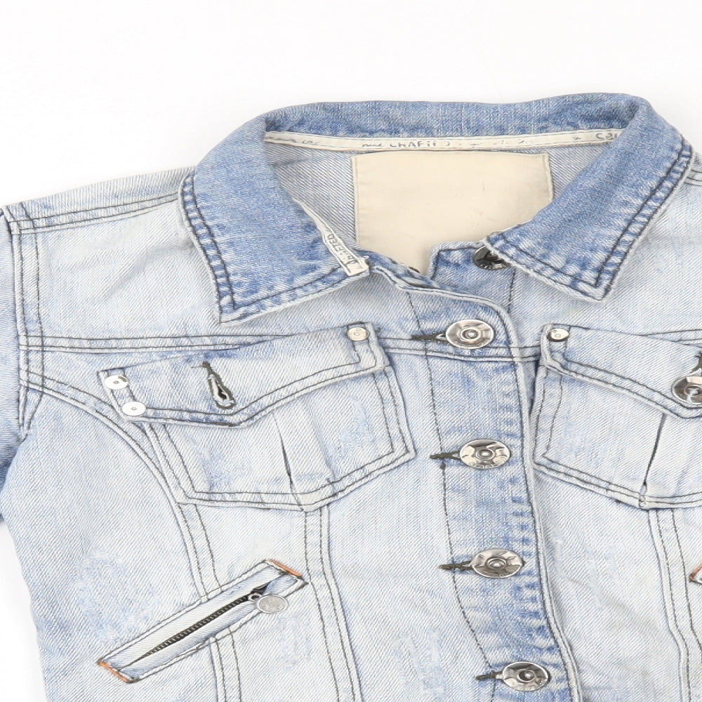 Crafted Womens Blue   Jacket  Size 10