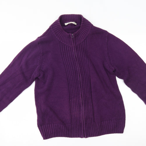 EWM Womens Purple   Full Zip Jumper Size M