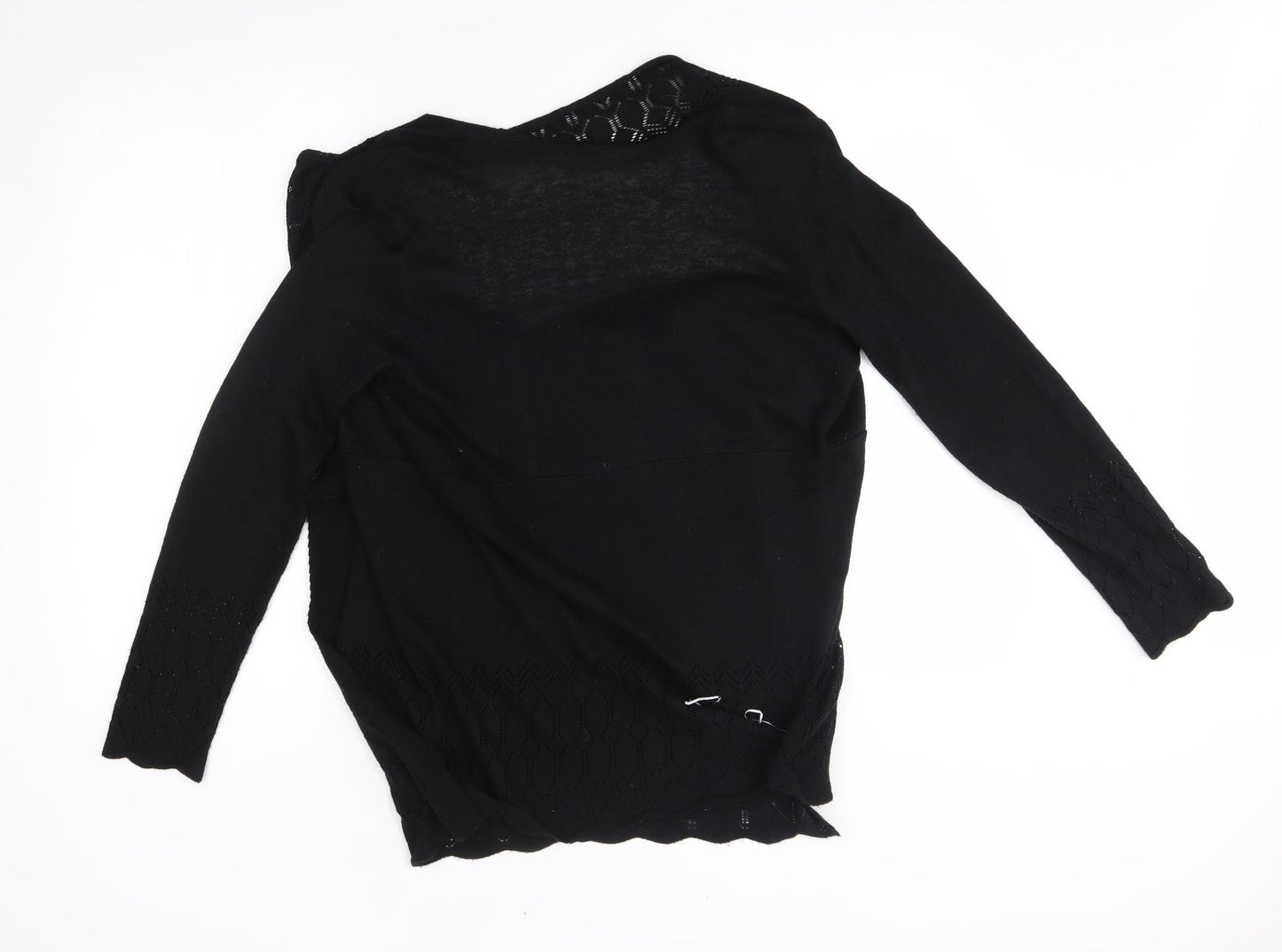 M&Co Womens Black   Wrap Jumper Size M