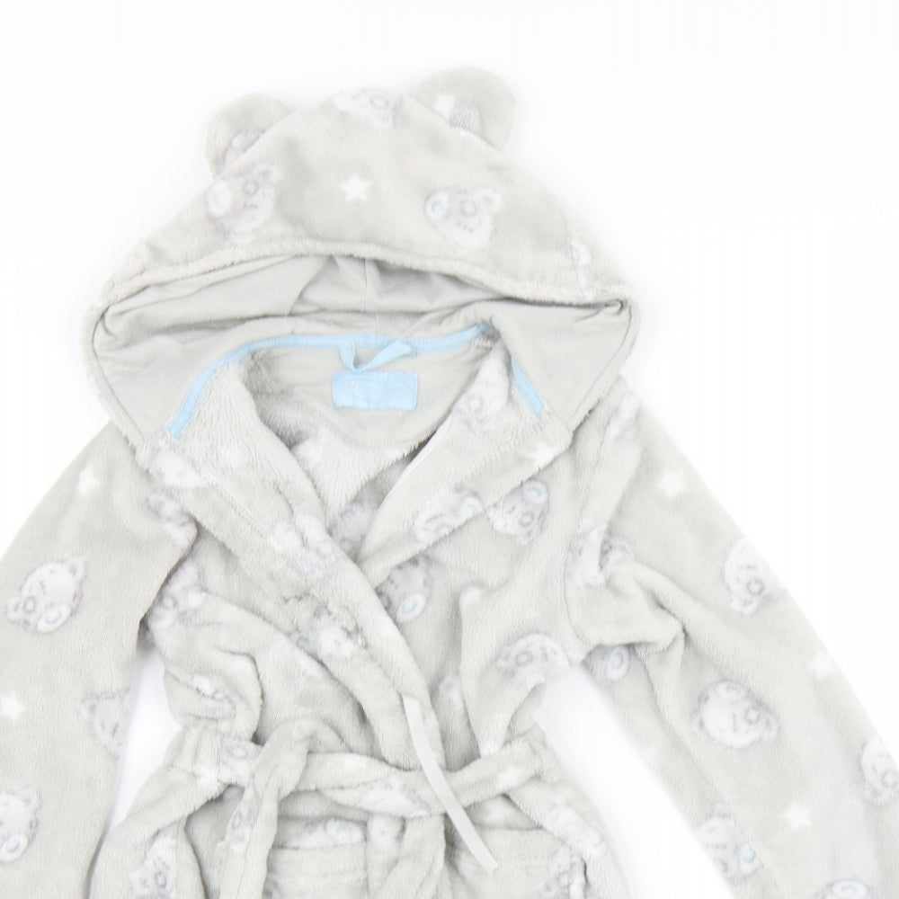 Marks and Spencer Girls Grey    Robe Size 6-7 Years  - Me to You