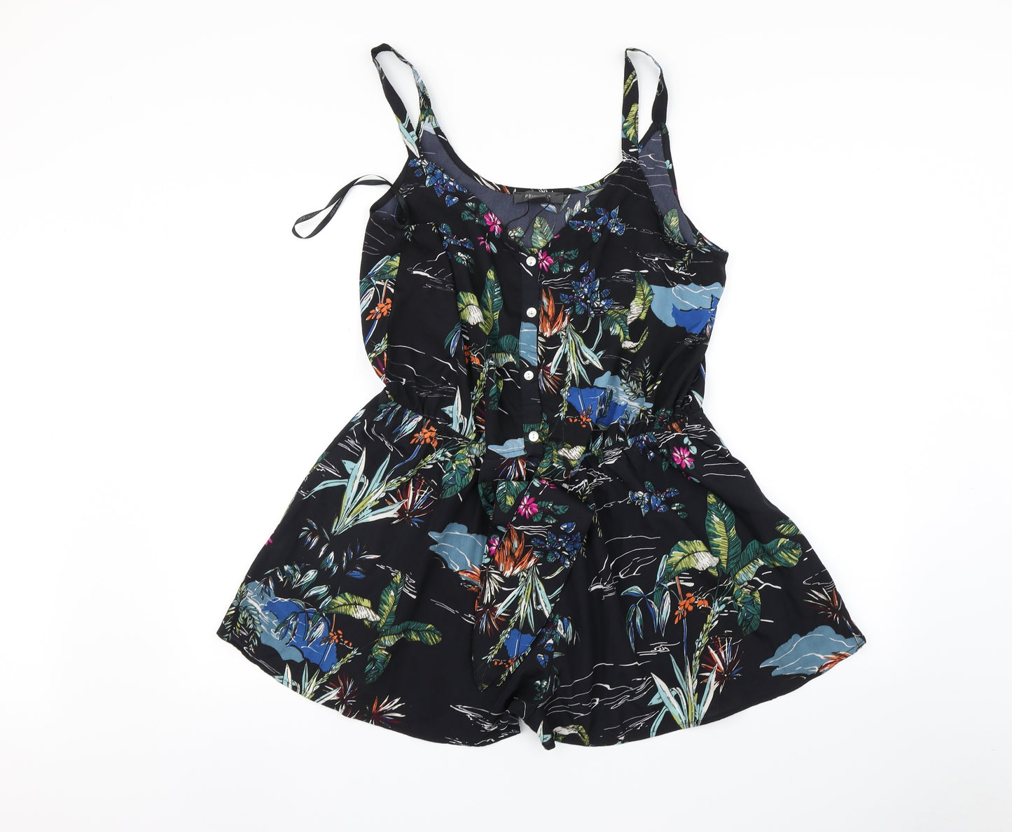 Primark Womens Multicoloured Floral  Playsuit One-Piece Size 16