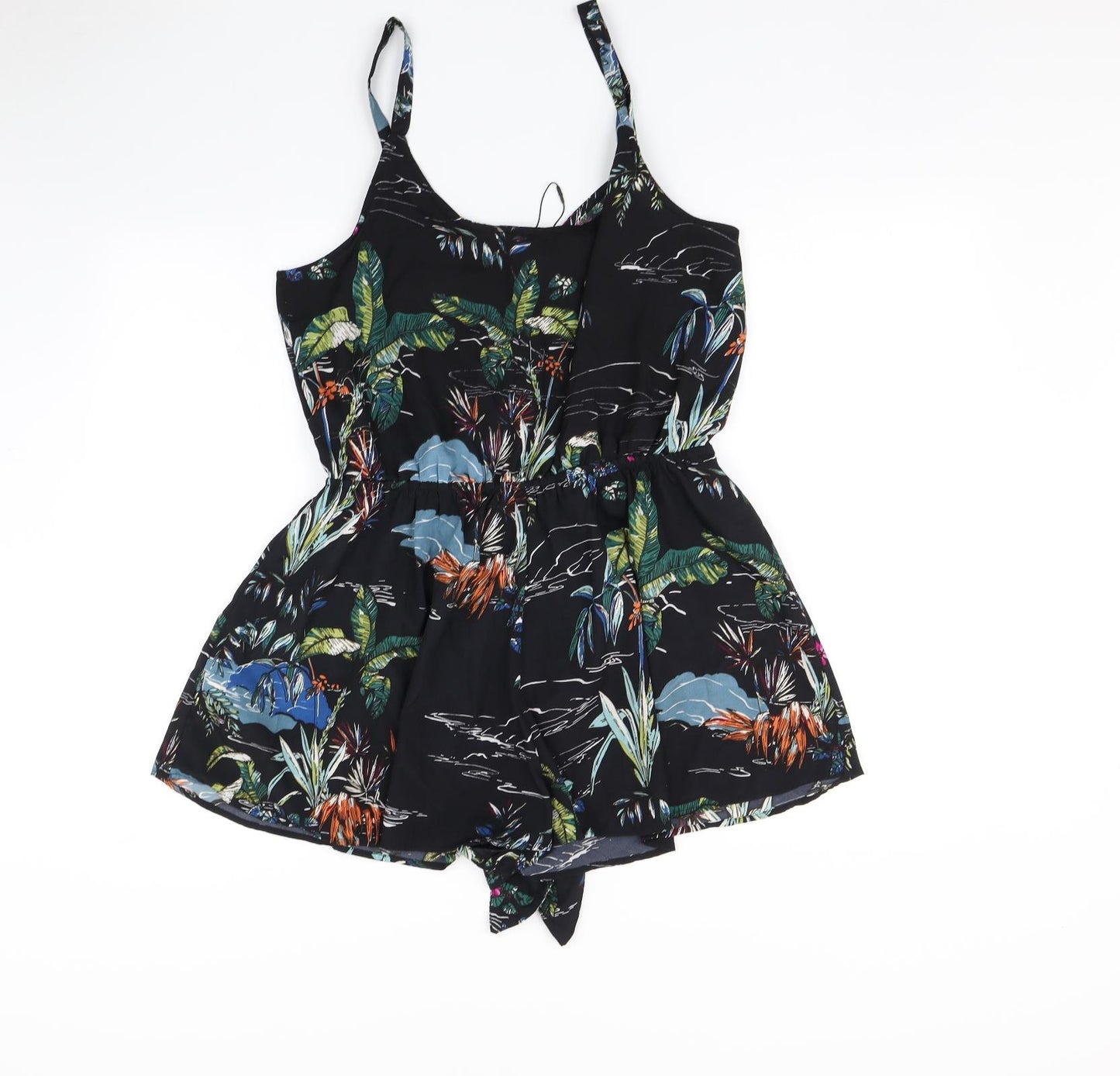 Primark Womens Multicoloured Floral  Playsuit One-Piece Size 16