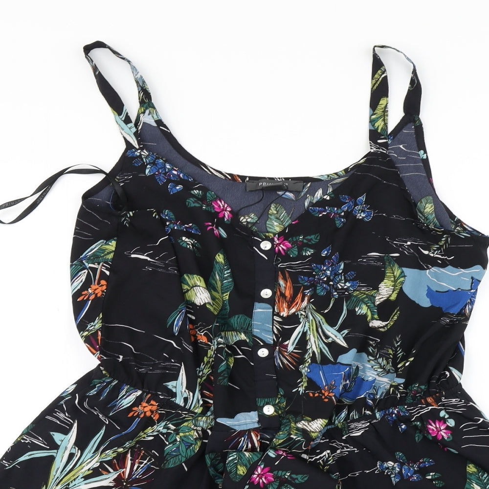 Primark Womens Multicoloured Floral  Playsuit One-Piece Size 16