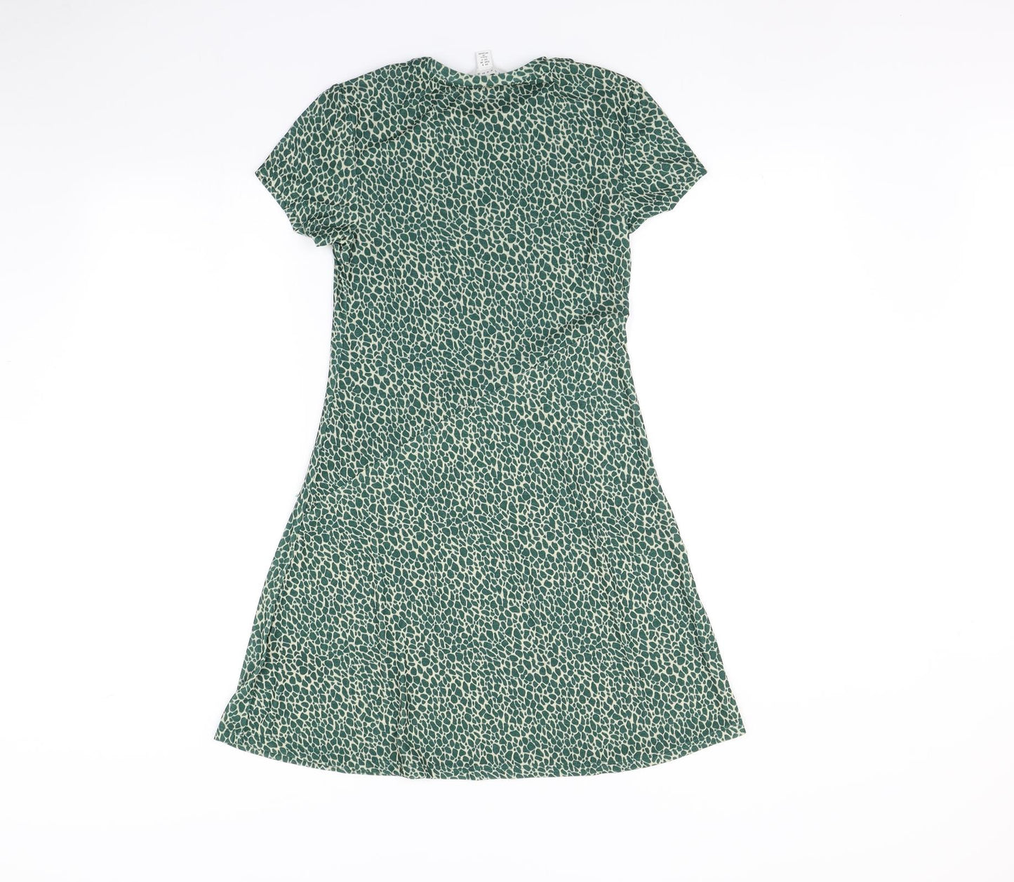 Topshop Womens Green Animal Print  A-Line  Size 8