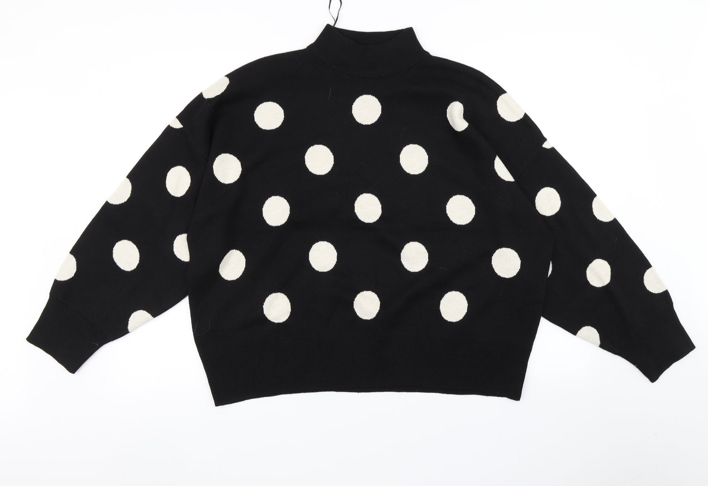 Love Knitwear Womens Black Polka Dot  Pullover Jumper Size 18