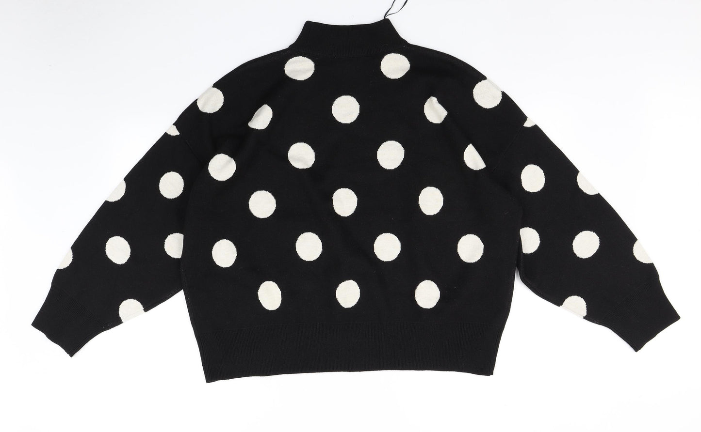 Love Knitwear Womens Black Polka Dot  Pullover Jumper Size 18