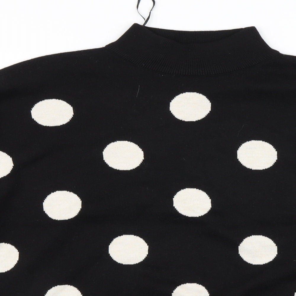 Love Knitwear Womens Black Polka Dot  Pullover Jumper Size 18